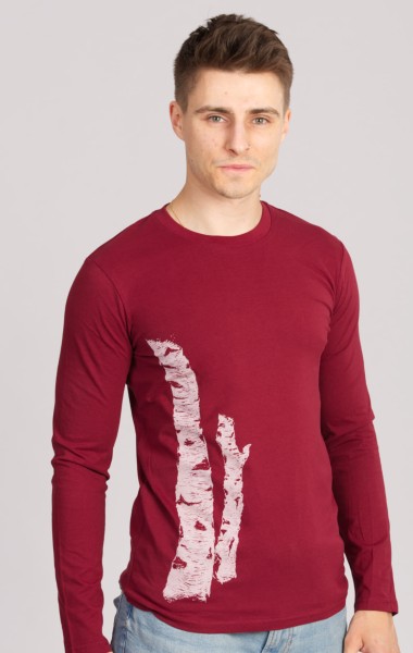 Fairwear Organic Longsleeve Men Burgundy Birkenstamm