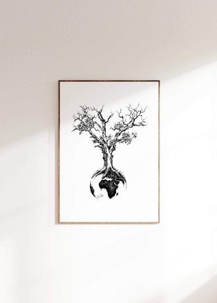 Life-Tree Wall-Art "Weltenbaum" gerahmtes Bild
